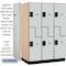 Salsbury Industries 2 Tier 'S' Designer Locker, 54"Wx76"Hx24"D, 6 Door, Gray 18-27364GRY - alternate 3